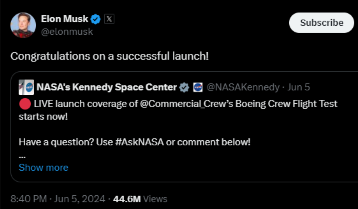 Elon Musk's Tweet